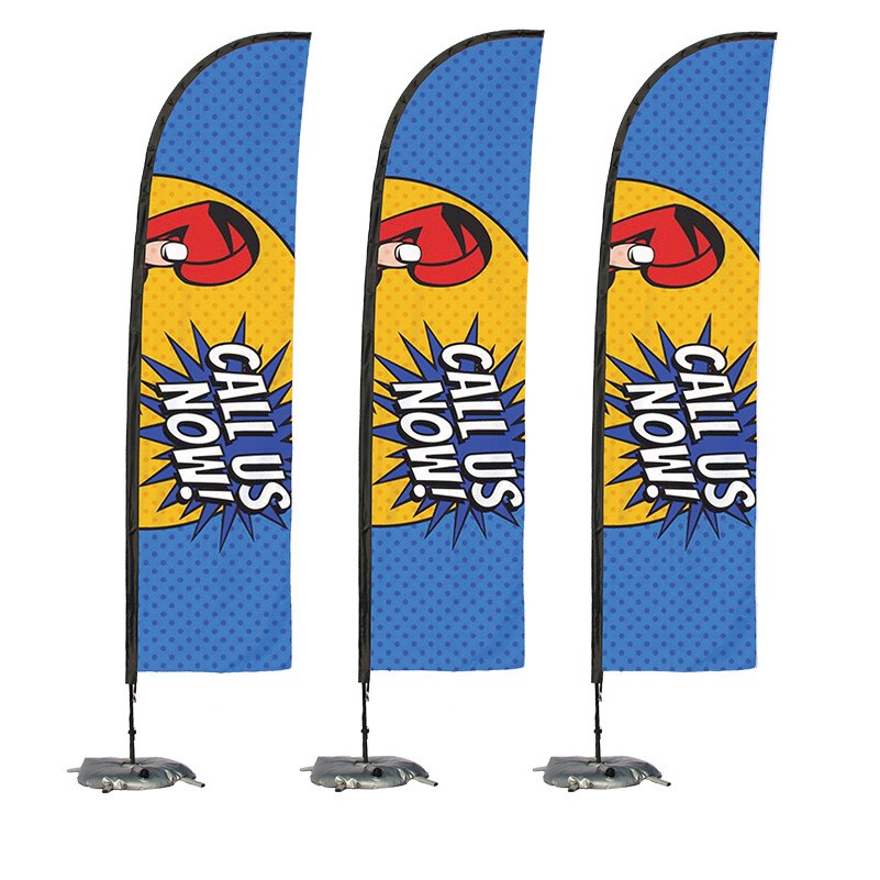 128"x27.5" Custom Feather Flag Kit-Double Sided w/Cross Base Stand And Water Bag and carry bags