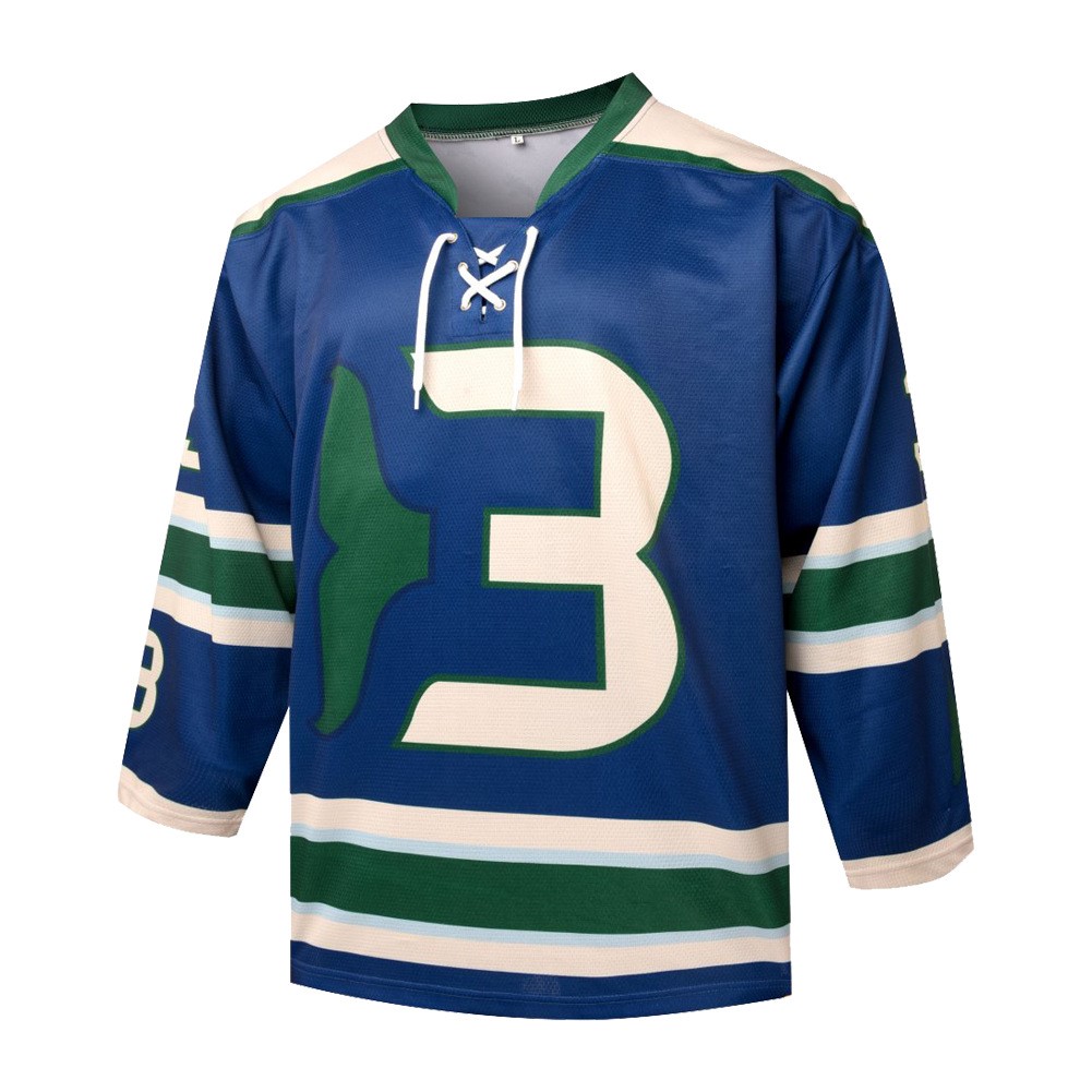 Sublimated 170 GSM Mesh Polyester Ice Hockey Jersey with Lace-Up Neck