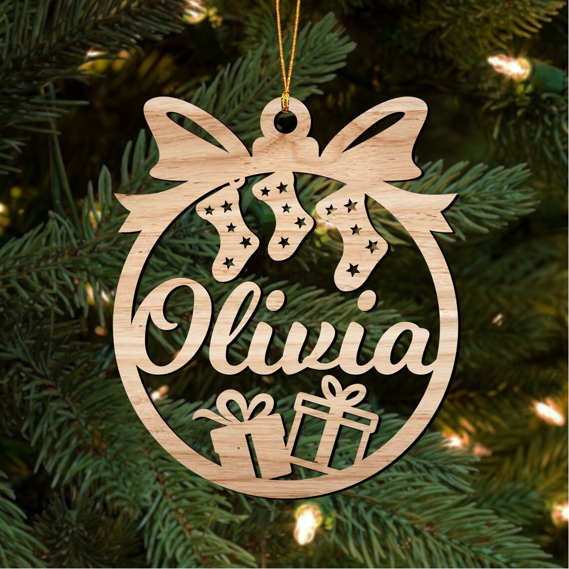 3.15" Customizable Hardwood Ornaments