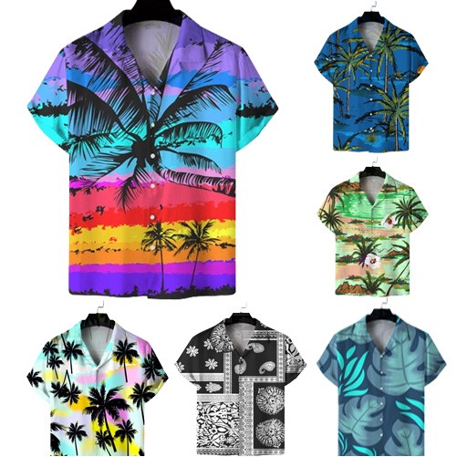 Mens Hawaiian Short Sleeve Beach Shirt
