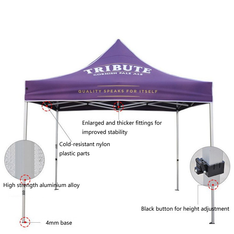10' Heavy Duty Canopy Tent With 4cm square leg frame