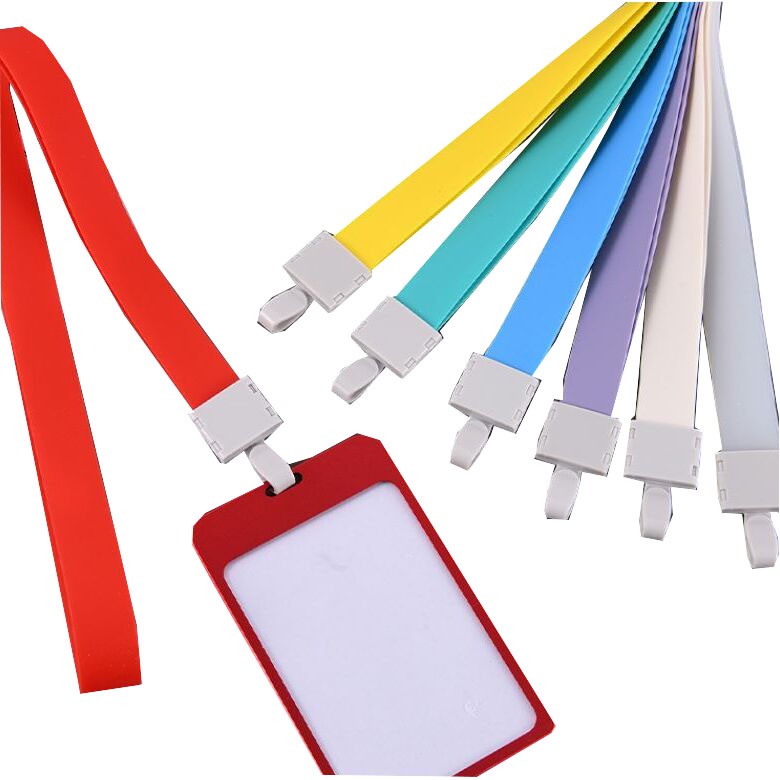 Silicone Lanyard 0.8'' Width For Student ID Card
