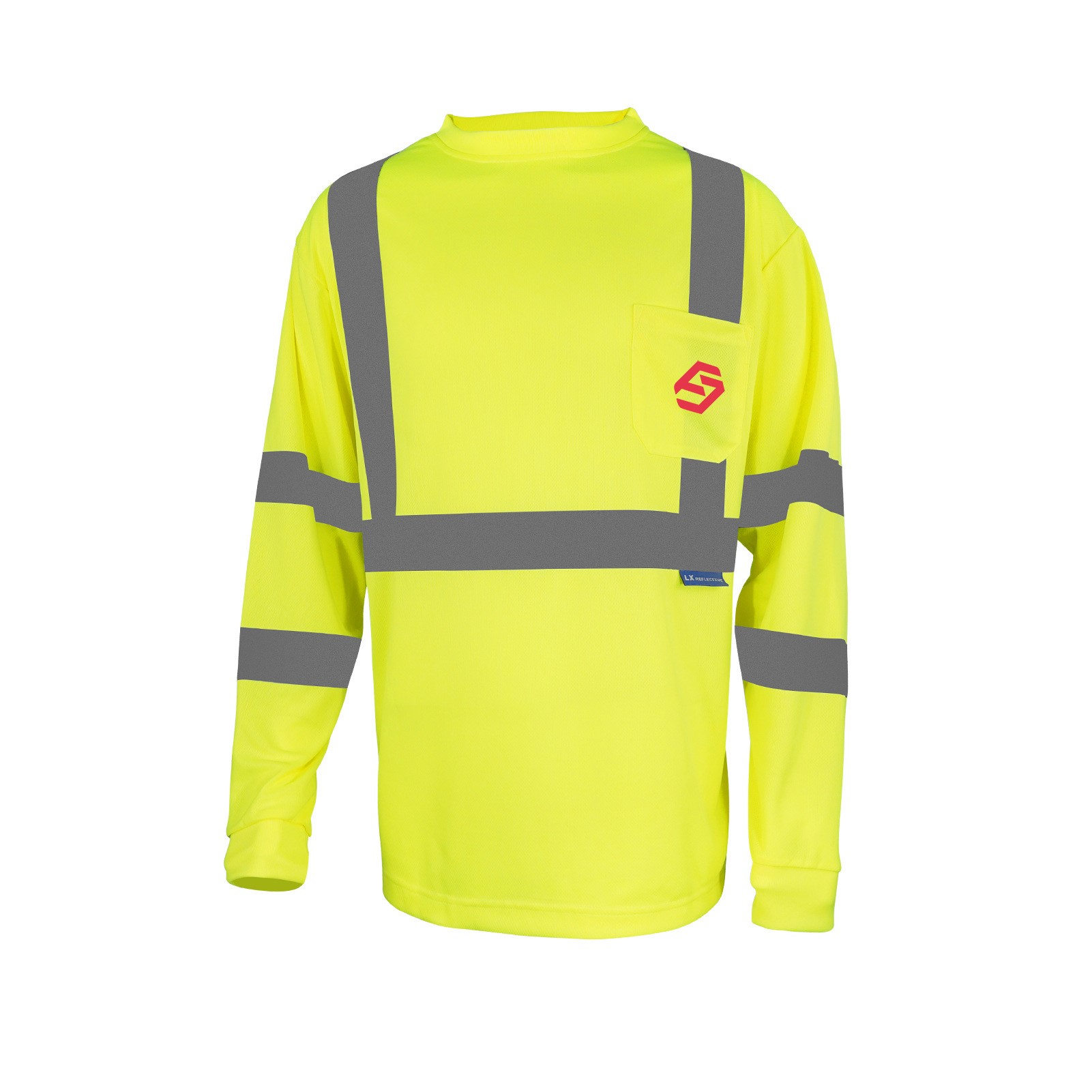 130g polyester bird's eye cloth High Visibility Long Sleeve Shirt