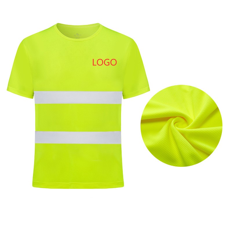 130g polyester Class 2 Reflective Tape Safety T-Shirt