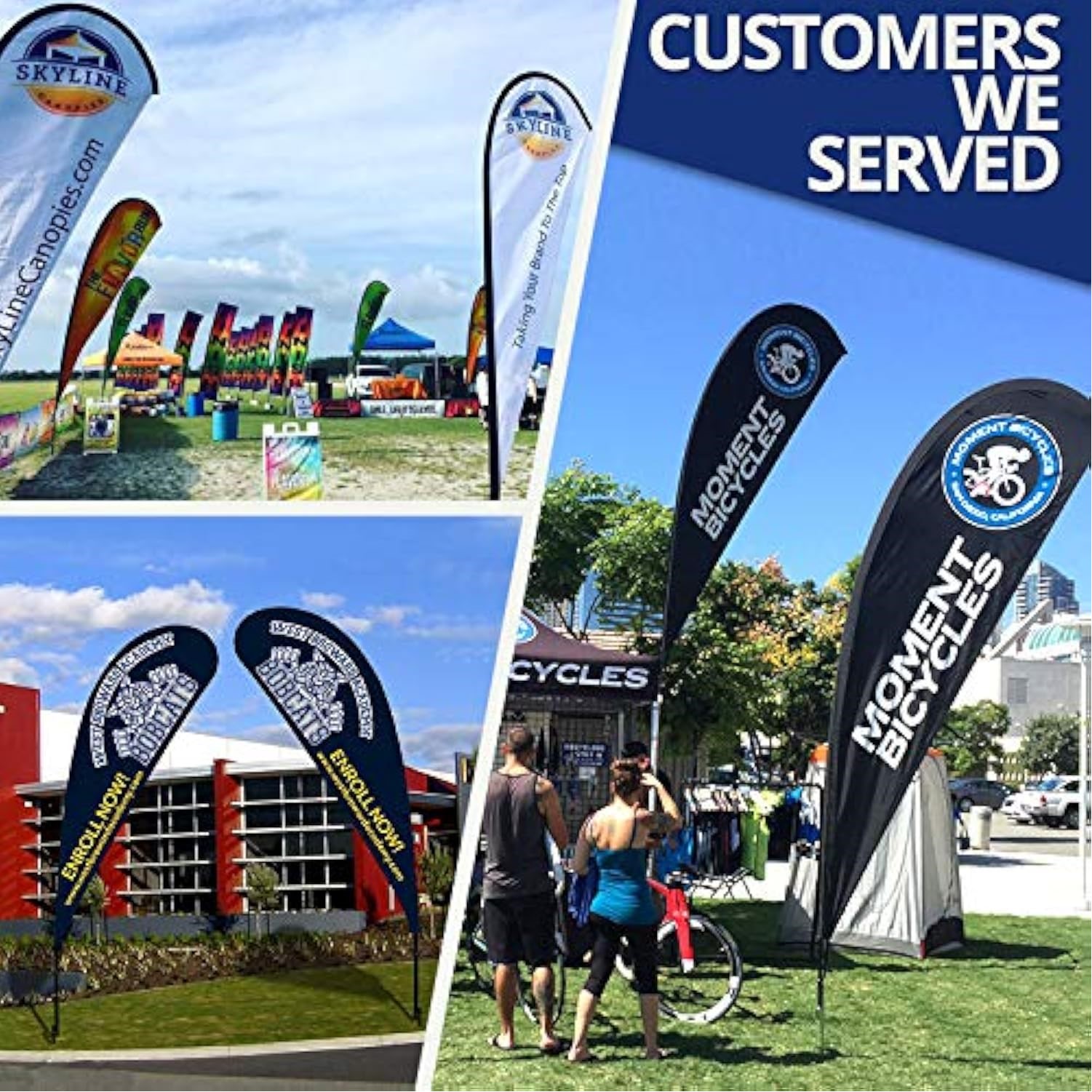 74.80"X33.46" Custom Single side Advertising Teardrop Flag with Flagpole & Ground Spike