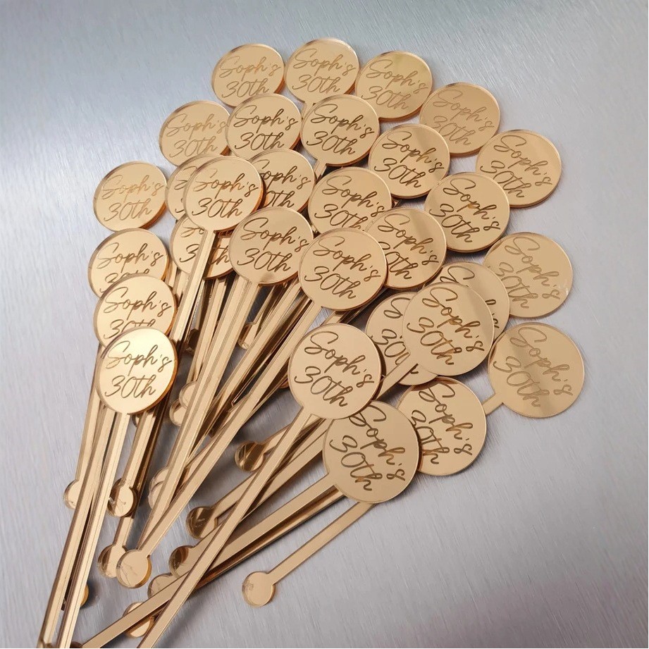 Custom Logo Acrylic Cocktail Stirrers