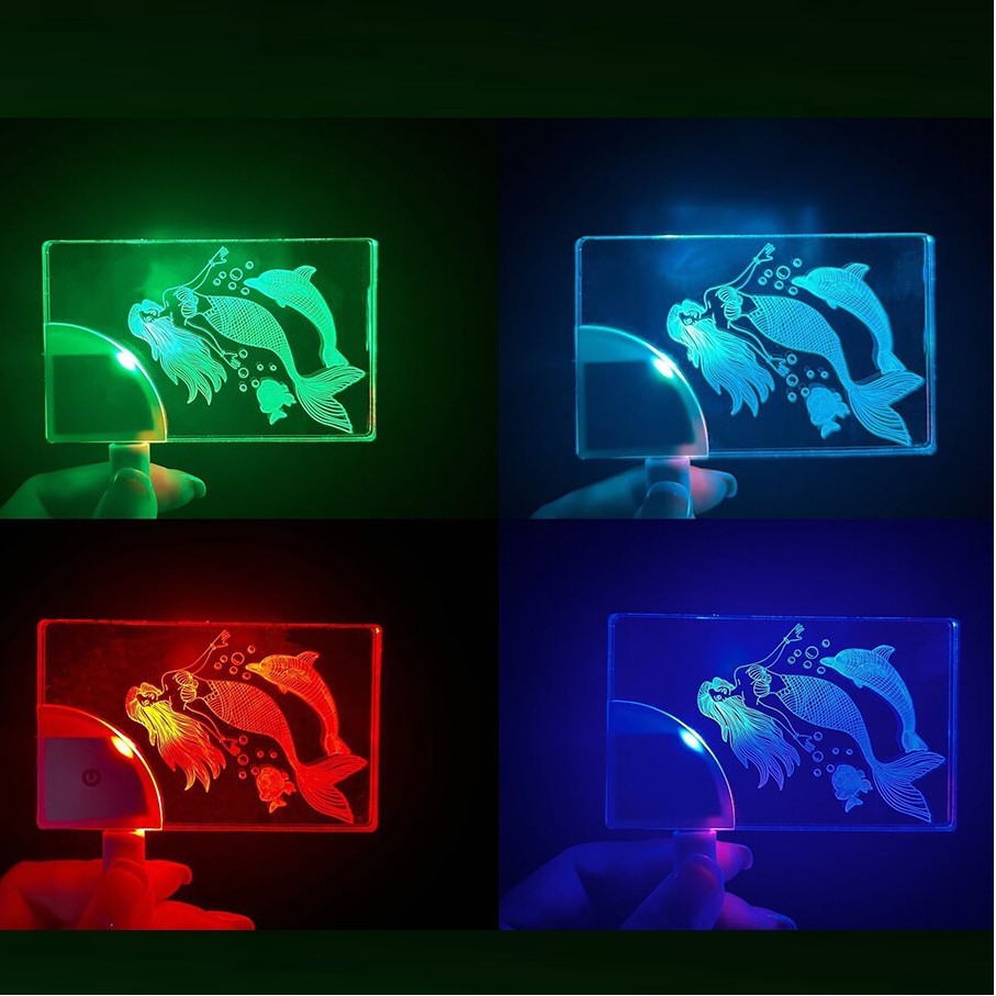 Rechargeable LED Acrylic Glowing Business Card