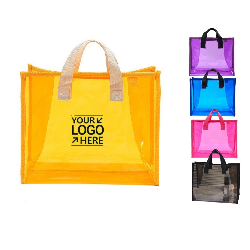 Clear PVC Handheld Beach Tote Bag