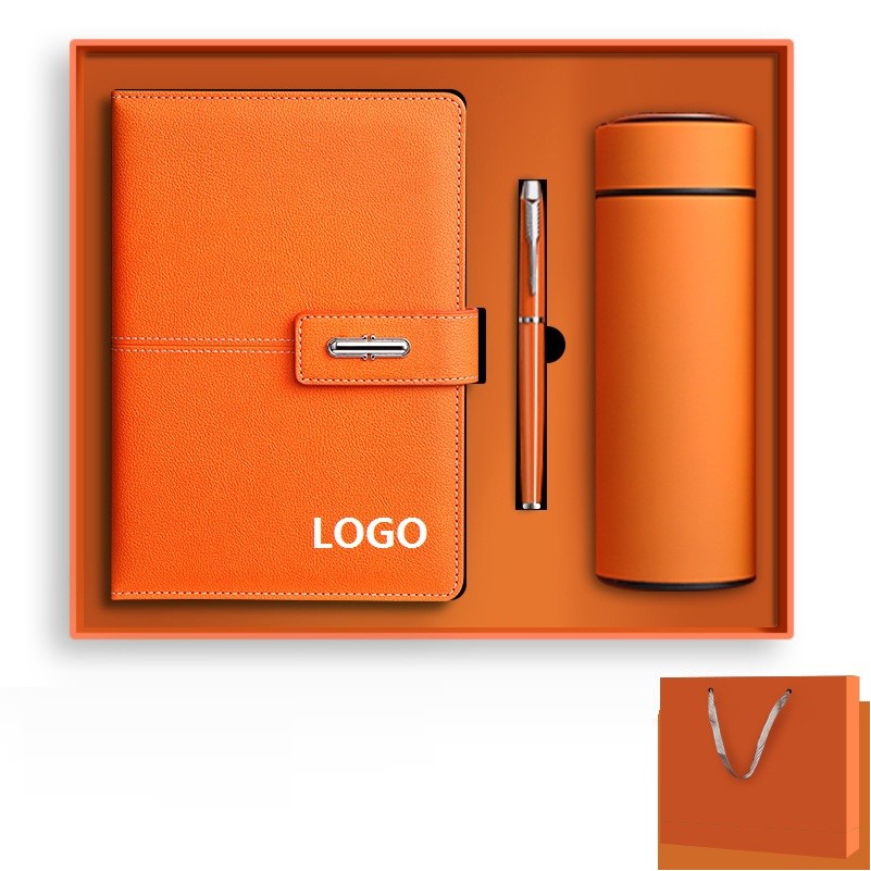 A5 Leather Notebook,Insulated Cup And Executive Pen Premium Gift Set In Premium Box