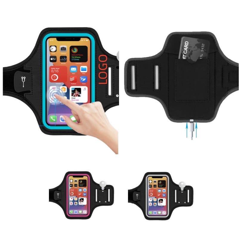 5.8" Reflective Adjustable Neoprene Sport Armband Bag