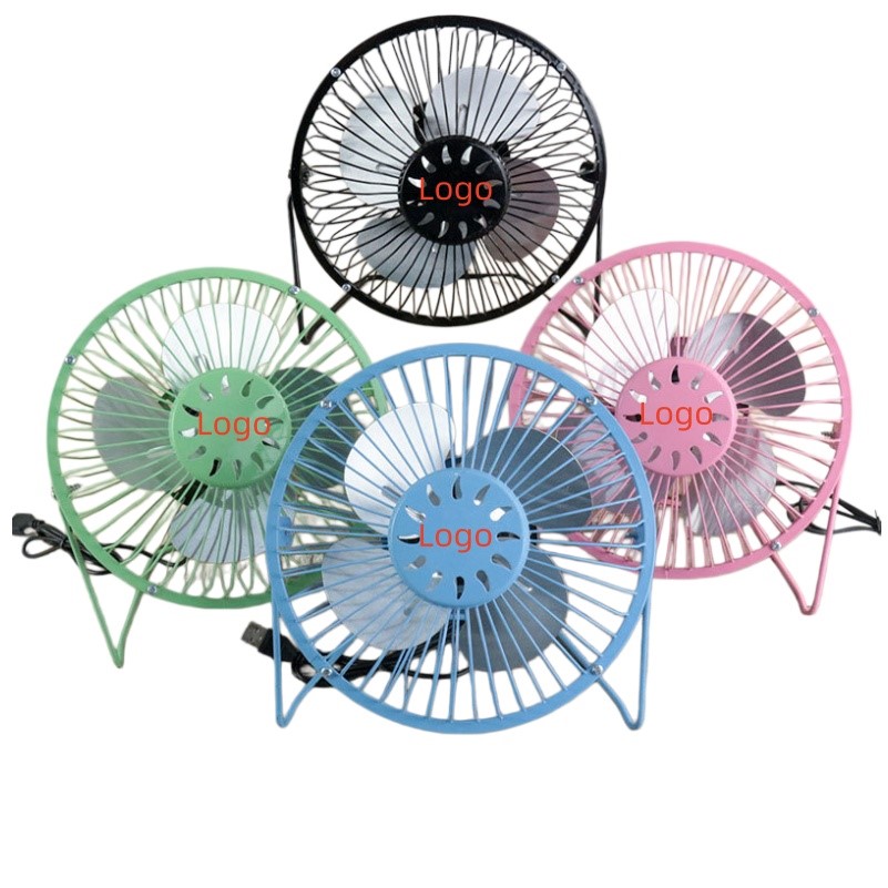 6-Inch USB Charger Metal Desk Fan