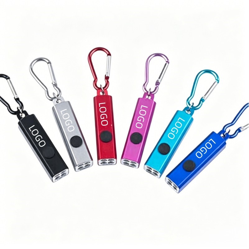 Aluminum LED Flashlight Keychain w/ Carabiner