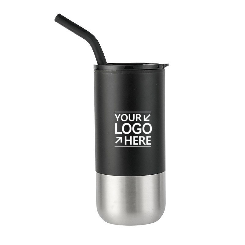 17oz Insulated Stainless Steel Tumbler with Straw