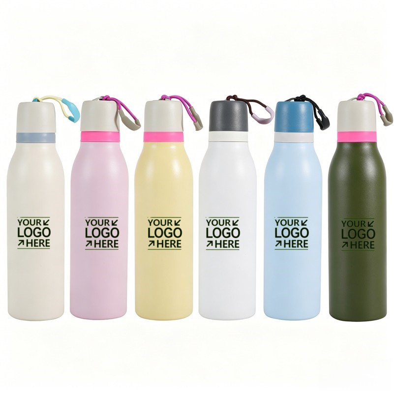 24oz Vacuum Insulated Sports Flask With Handle Lid