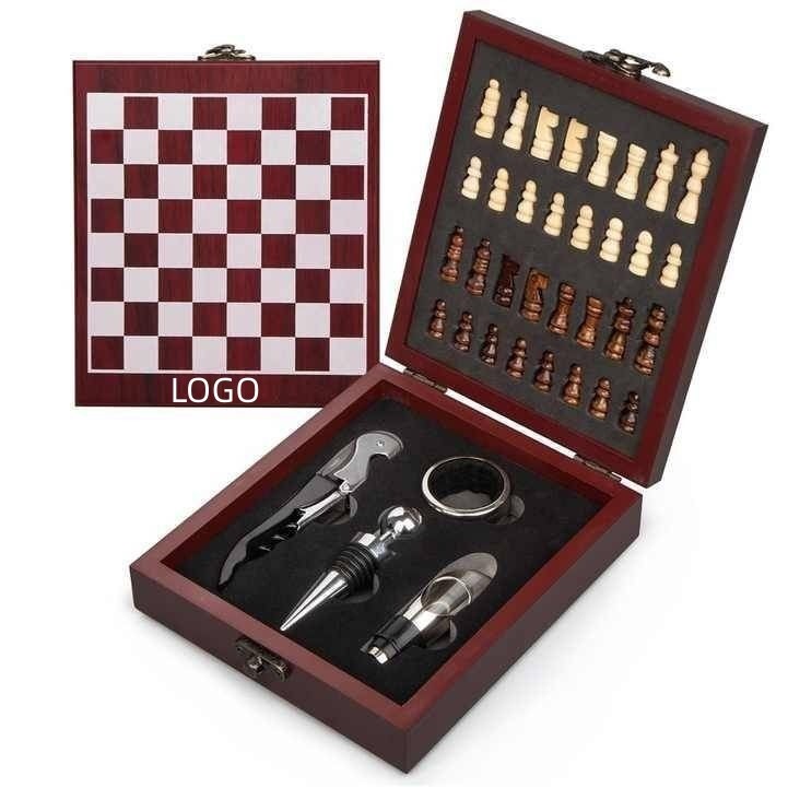 2" 1 Wine Bottle Opener Chess Set
