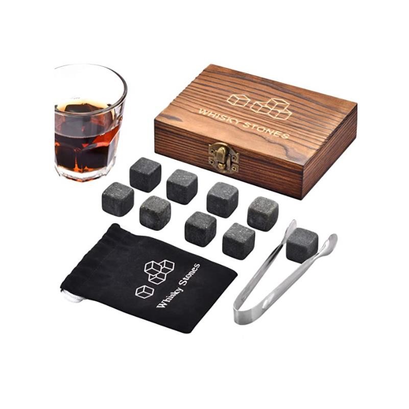 9pcs Reusable Whiskey Ice Cube Stones Set