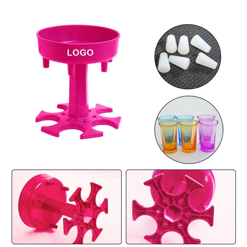 Drink Dispenser w/6 Plastic Shot Glasses