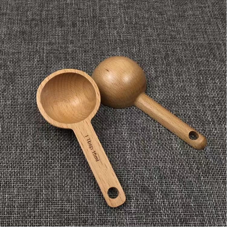 Wooden Coffee Bean Measuring Spoon