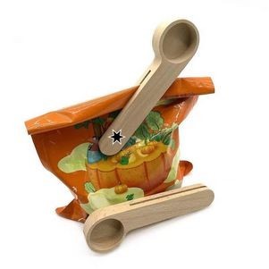 2-in-1 Wooden Coffee Bag Clip
