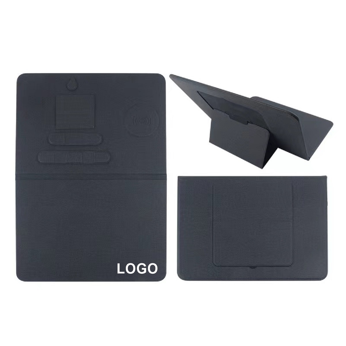 Fast Wireless Charging Mouse Pad w/Desk Organizer