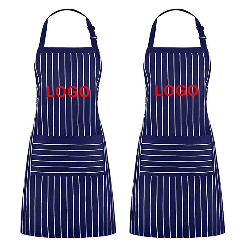 Halter Style Striped Overalls/Apron