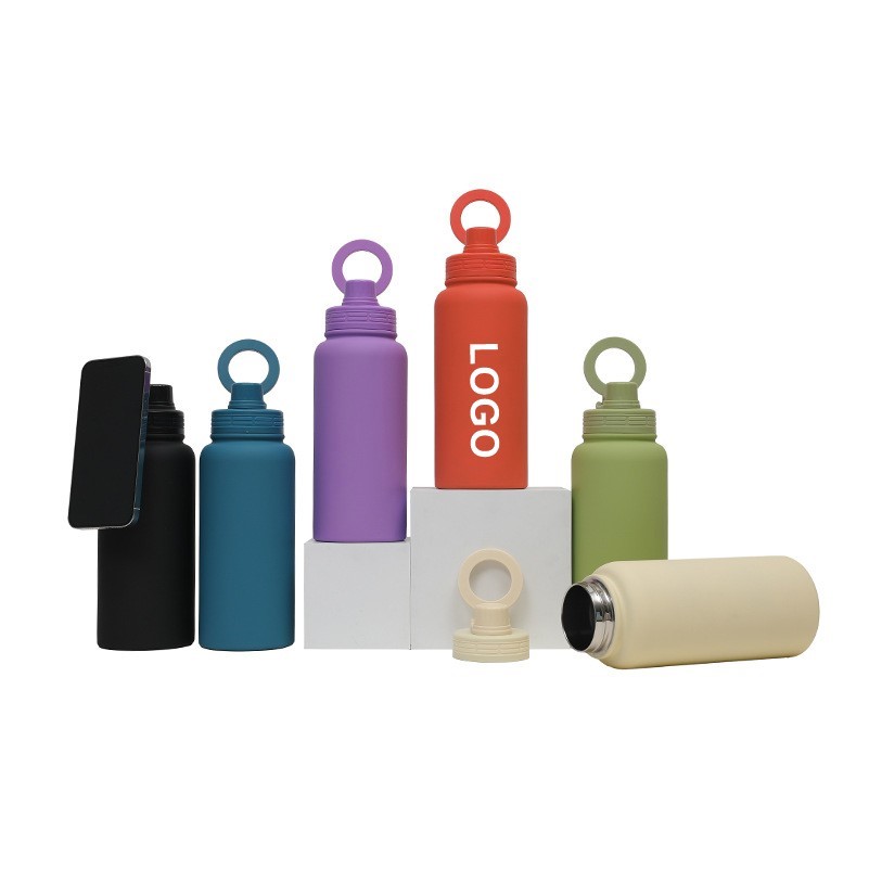 34oz Mobile Phone Magnetic Suction Bracket Insulated Bottle