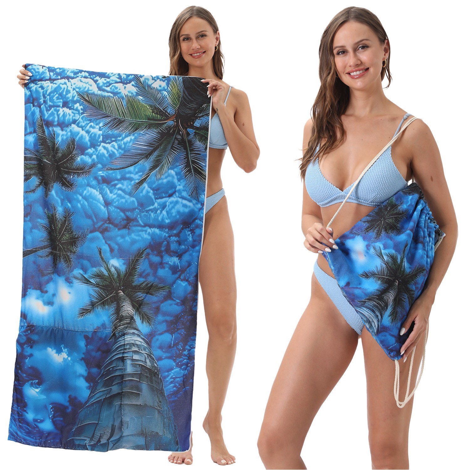 2" 1 Convertible Beach Towel Backpack