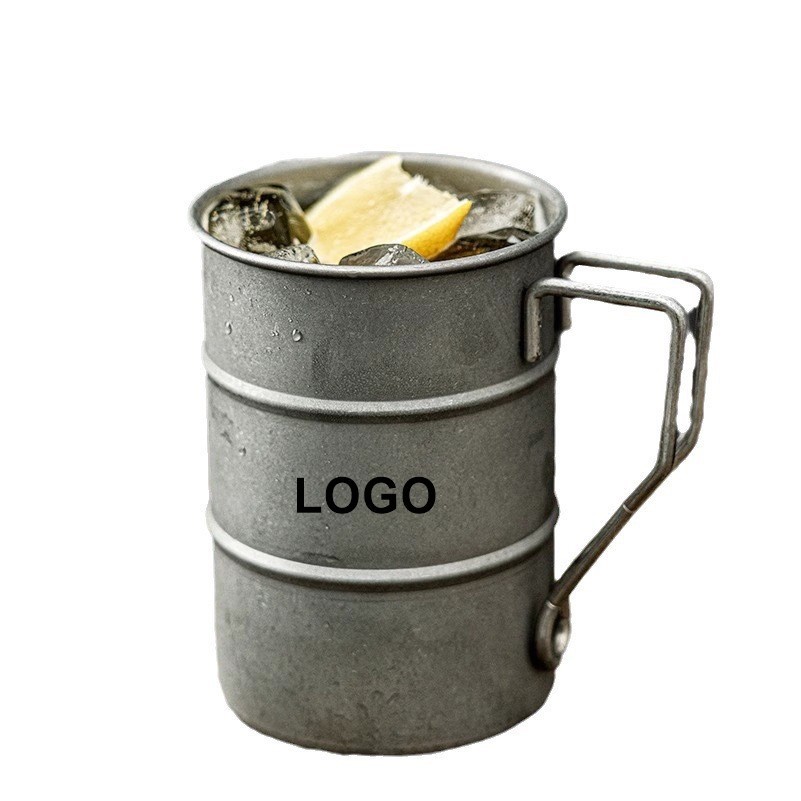 Stainless Steel Beer Mug With Lids Straw