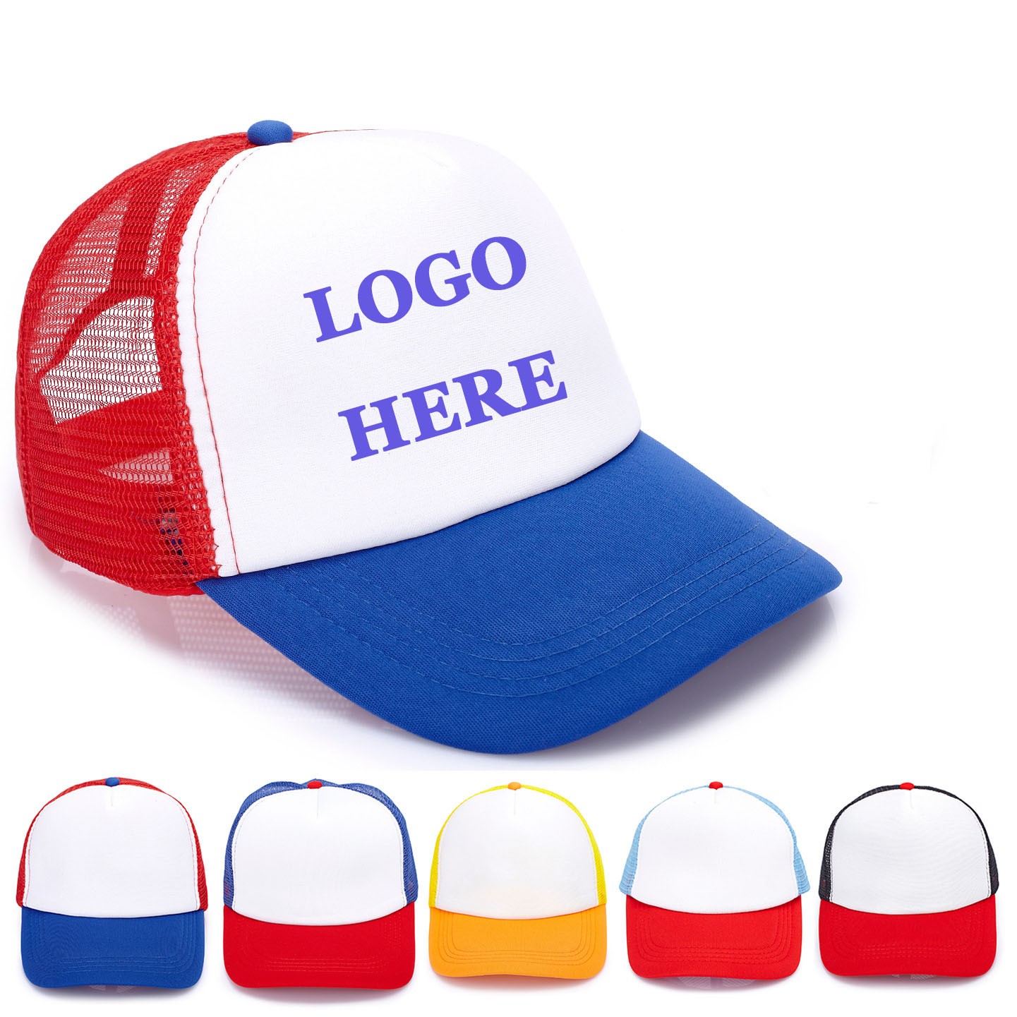 Three-Color Color Block Baseball Cap