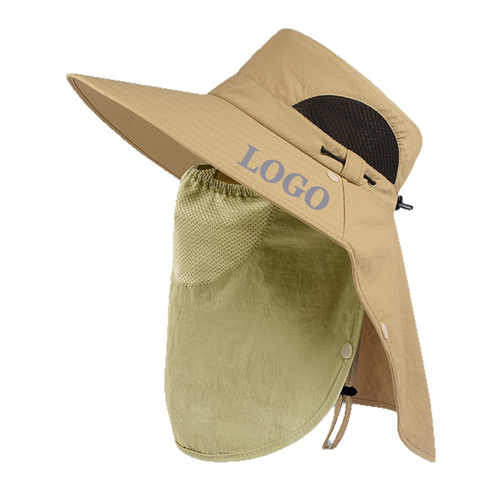 Unisex Hiking Sun Hat With Neck Flap And Face Cover