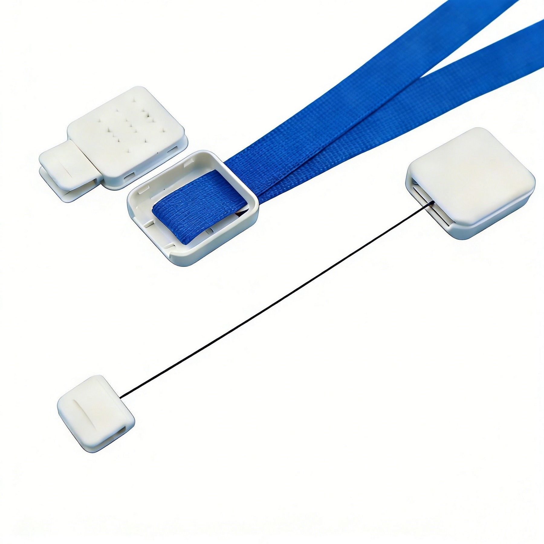 Square Retractable Badge Reel 1.5 & 2.0 ID Holder Clip