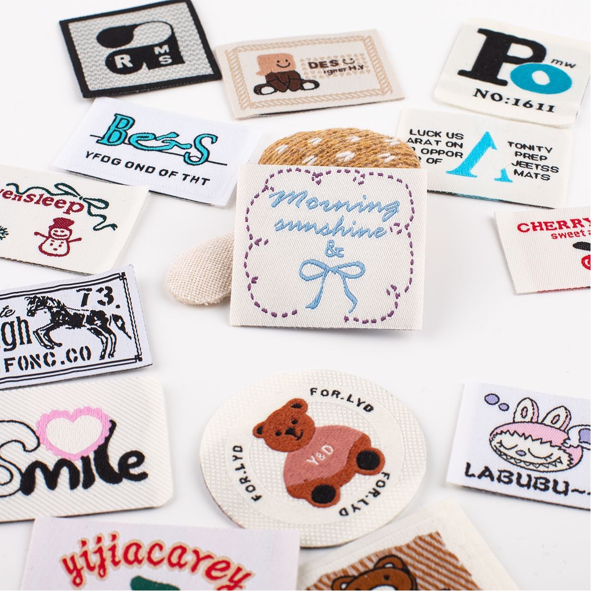 Cartoon Woven Label Clothing Accessories Decorative Cloth Patches