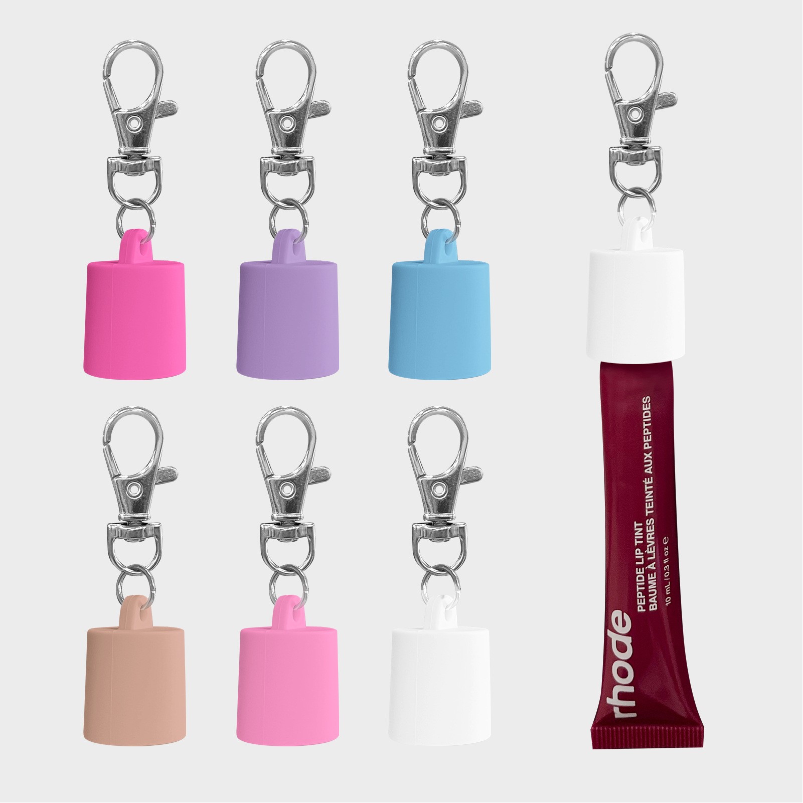 Clip-On Lip Balm Keychain Cap, Portable Holder