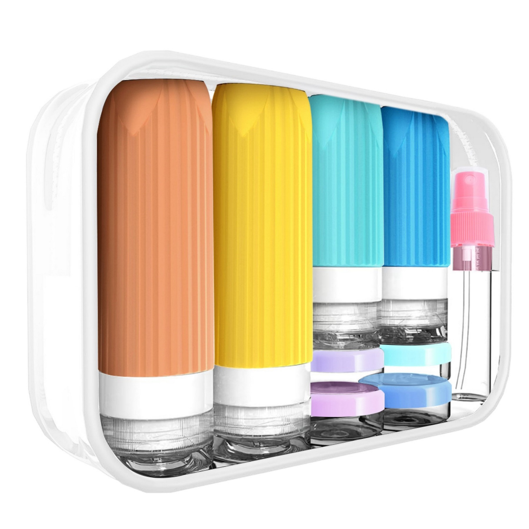 Leak Proof Silicone Travel Containers For Toiletries And Cosmetics
