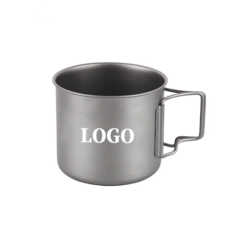 200ML Portable Titanium Camping Cup With Foldable Handle