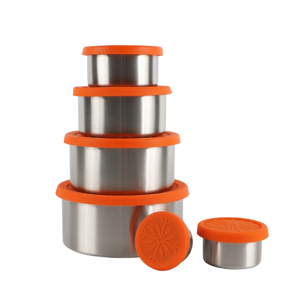 304 Stainless Steel Food Storage Containers 6-Piece